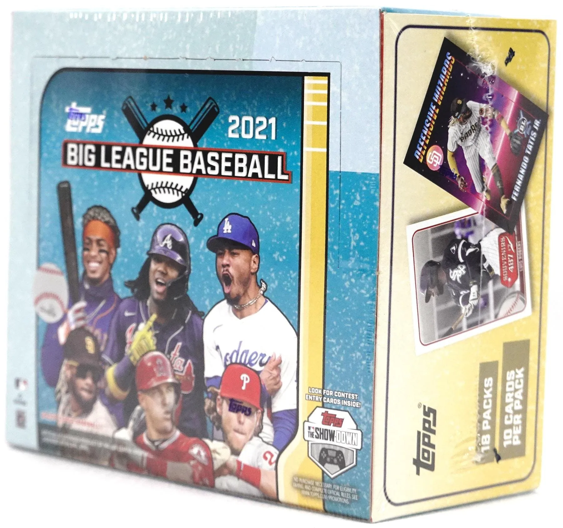 2021 Topps Big League Baseball Hobby Box 18 Packs Per Box, 10 Cards Per Pack