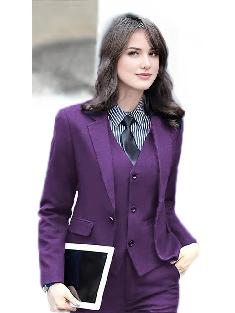 3 Piece Elegant Formal Business Lady Office Suit Set Work Wear