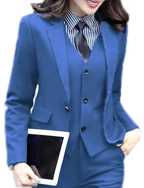 3 Piece Elegant Formal Business Lady Office Suit Set Work Wear