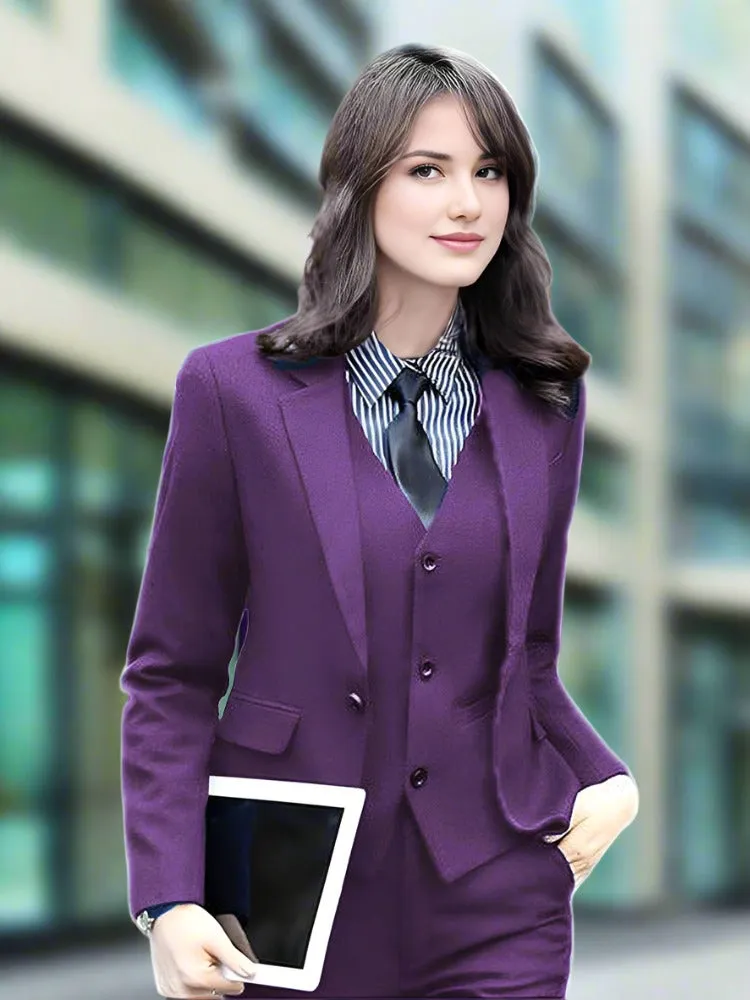 3 Piece Elegant Formal Business Lady Office Suit Set Work Wear