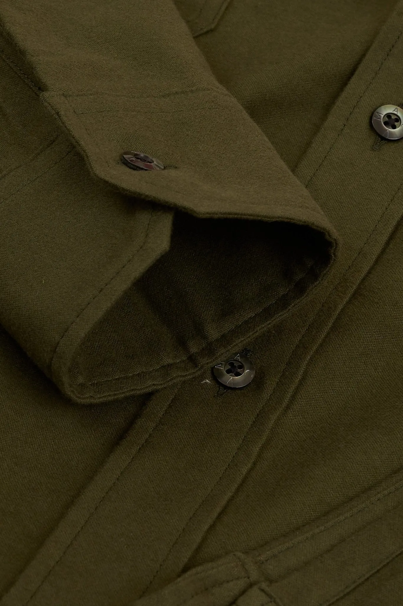 Addict Clothes ACVM Moleskin Shirt - Army Green