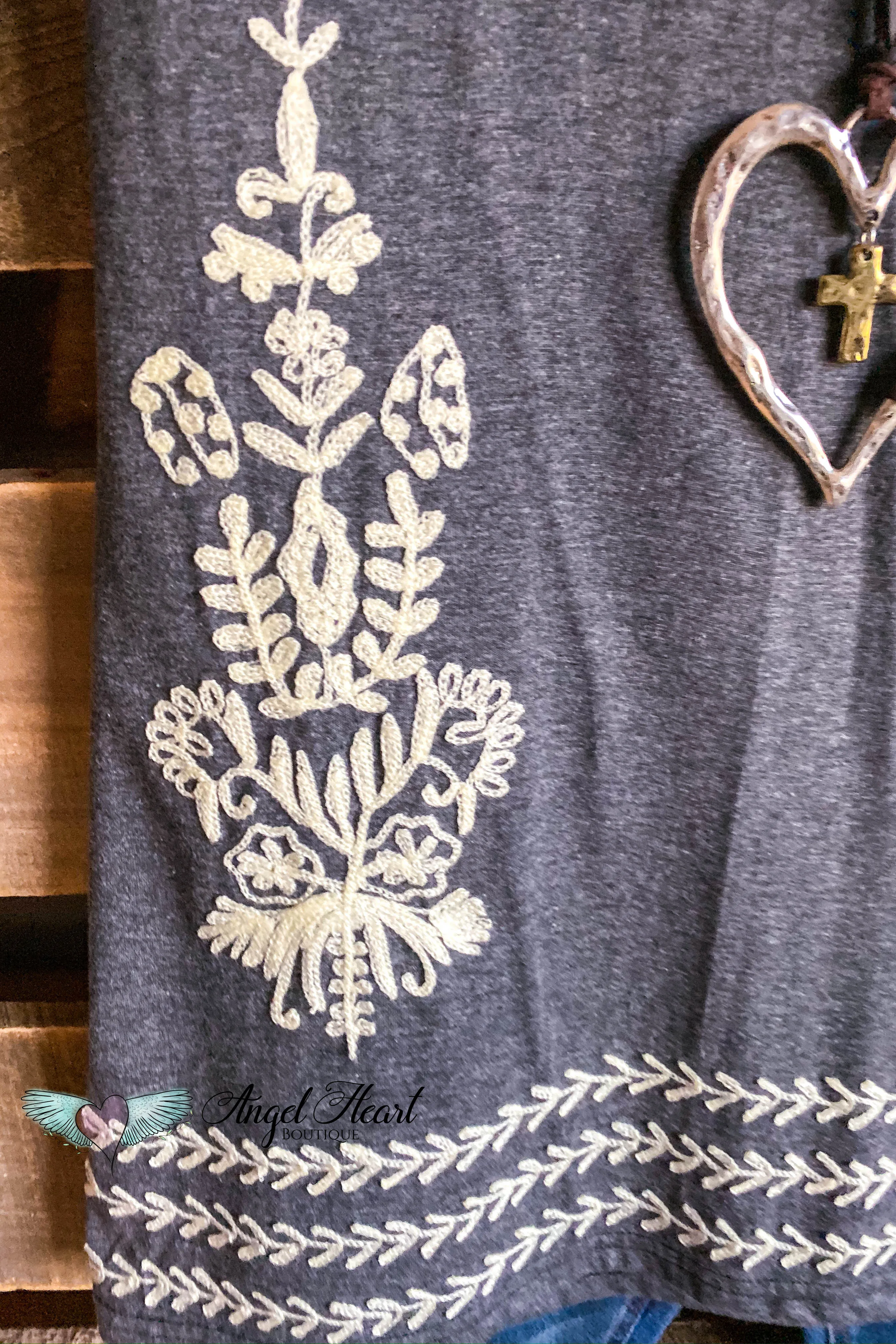 AHB EXCLUSIVE: Opening Up My Heart Tunic - Grey