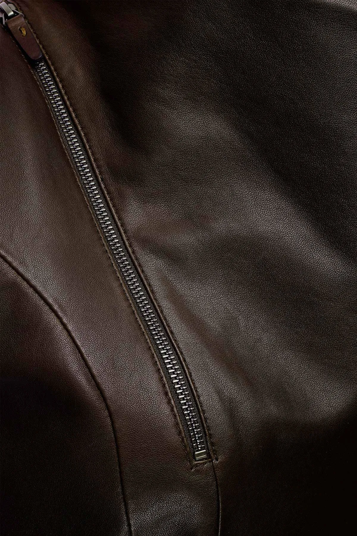 Alba - Brown Bitter Leather Jacket