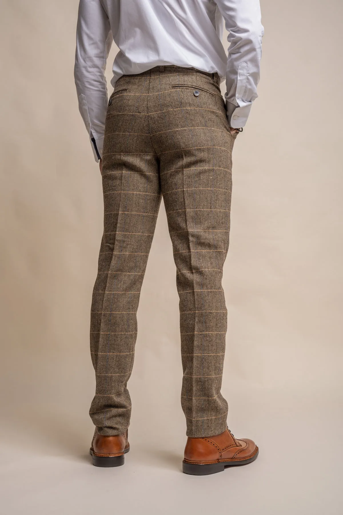 Albert Brown Tweed 2 Piece Wedding Suit