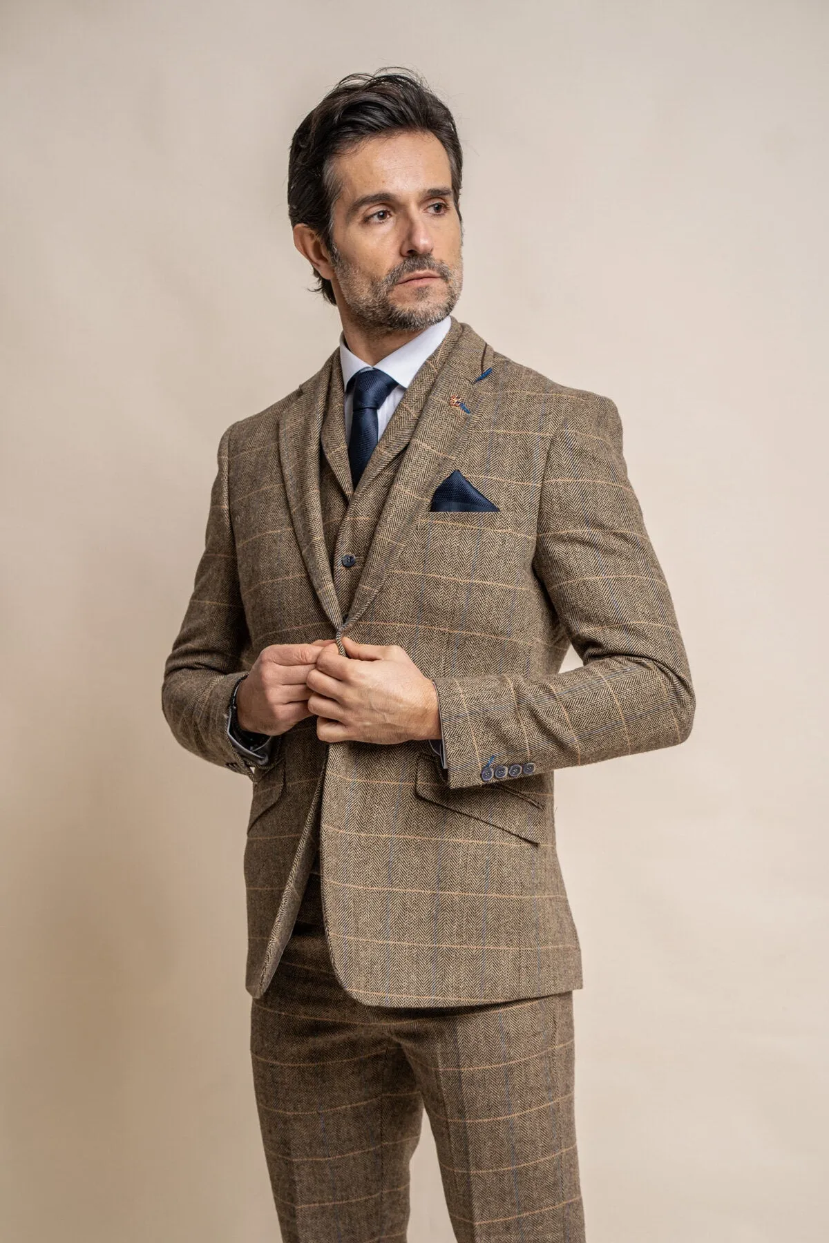 Albert Brown Tweed Suit Swatch