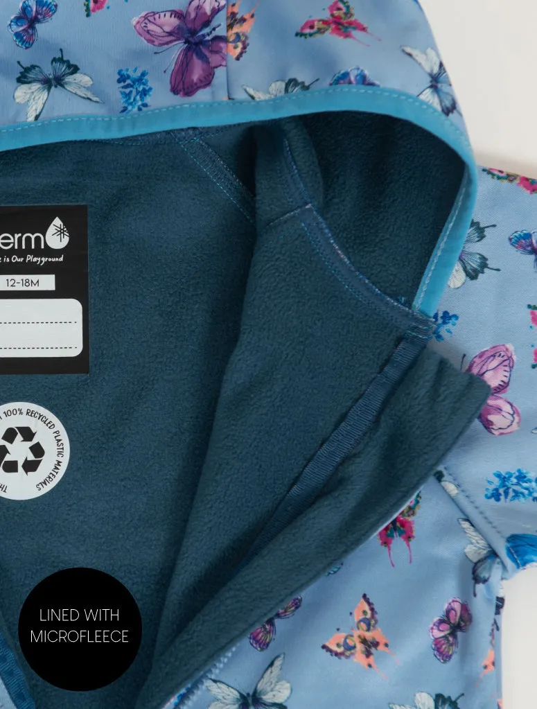 All-Weather Fleece Onesie - Butterfly Sky