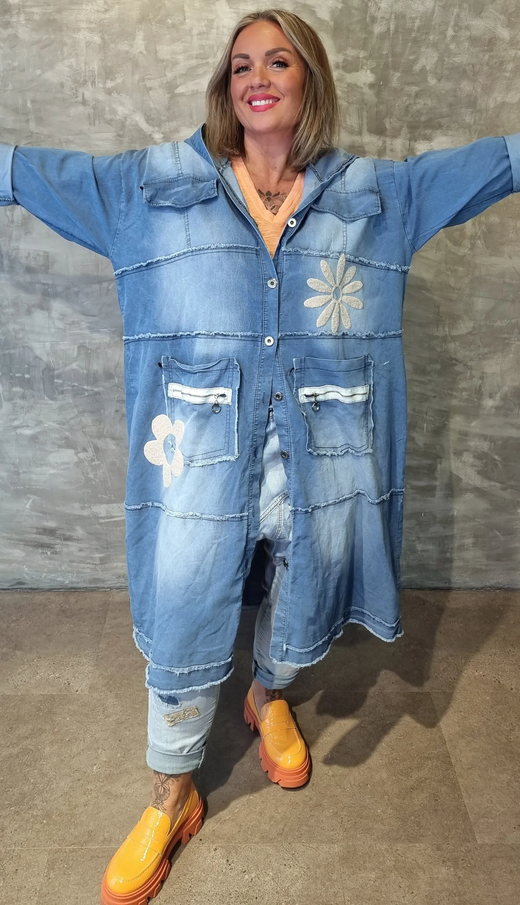 Anastasia Long Baggy Denim Jacket