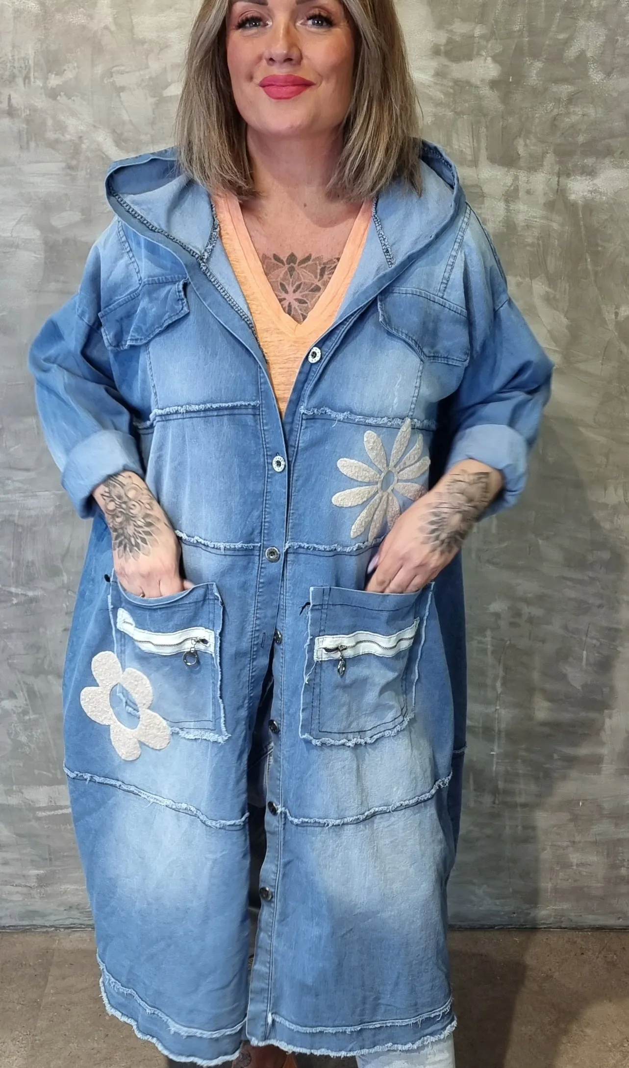 Anastasia Long Baggy Denim Jacket