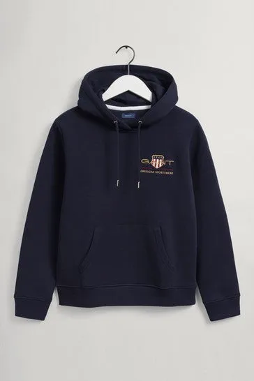 Archive Shield Hoodie - Evening Blue