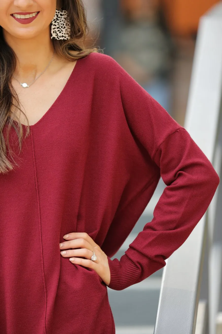 Arianna V-Neck Lightweight Sweater