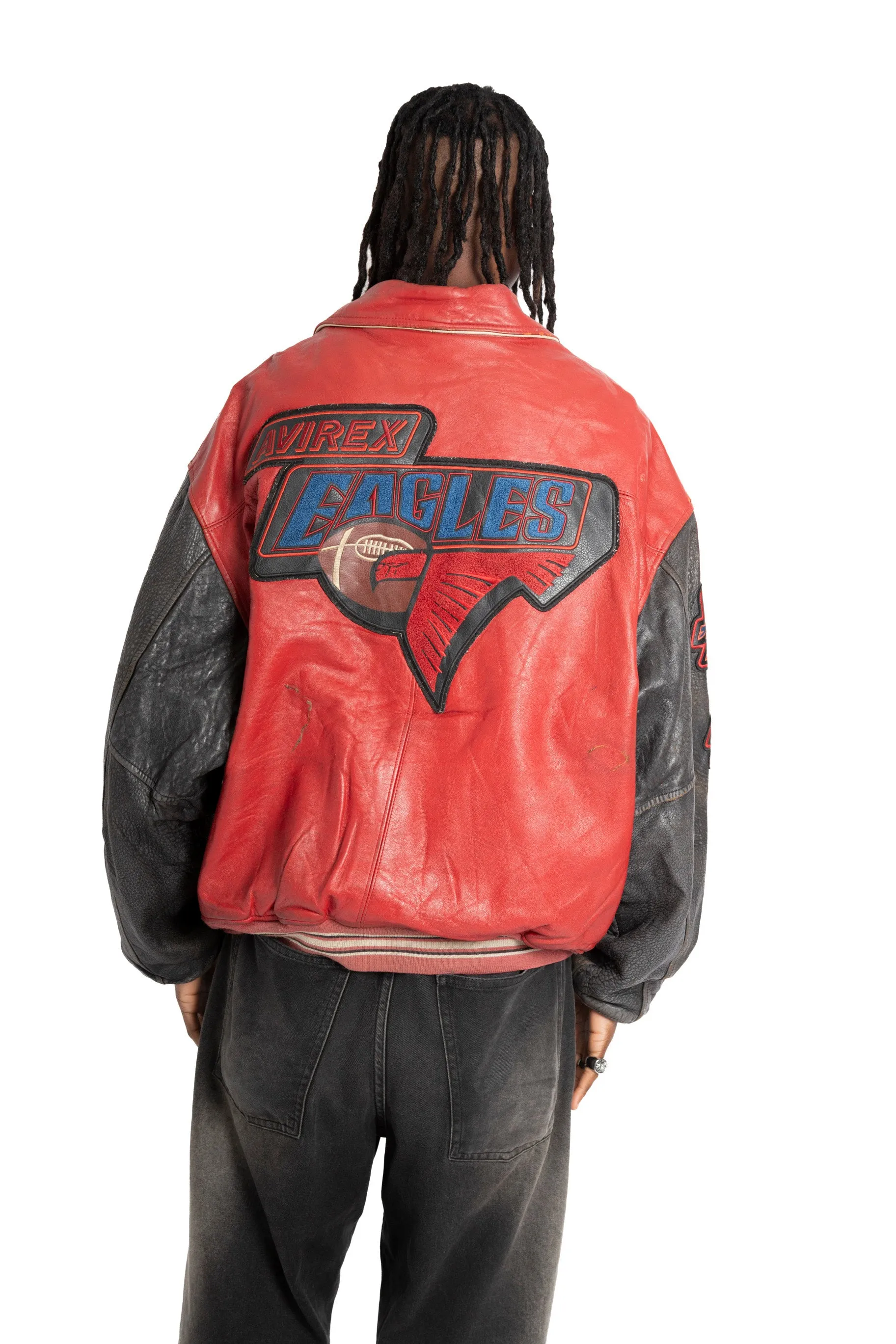 Avirex Football League Eagles Leather Jacket