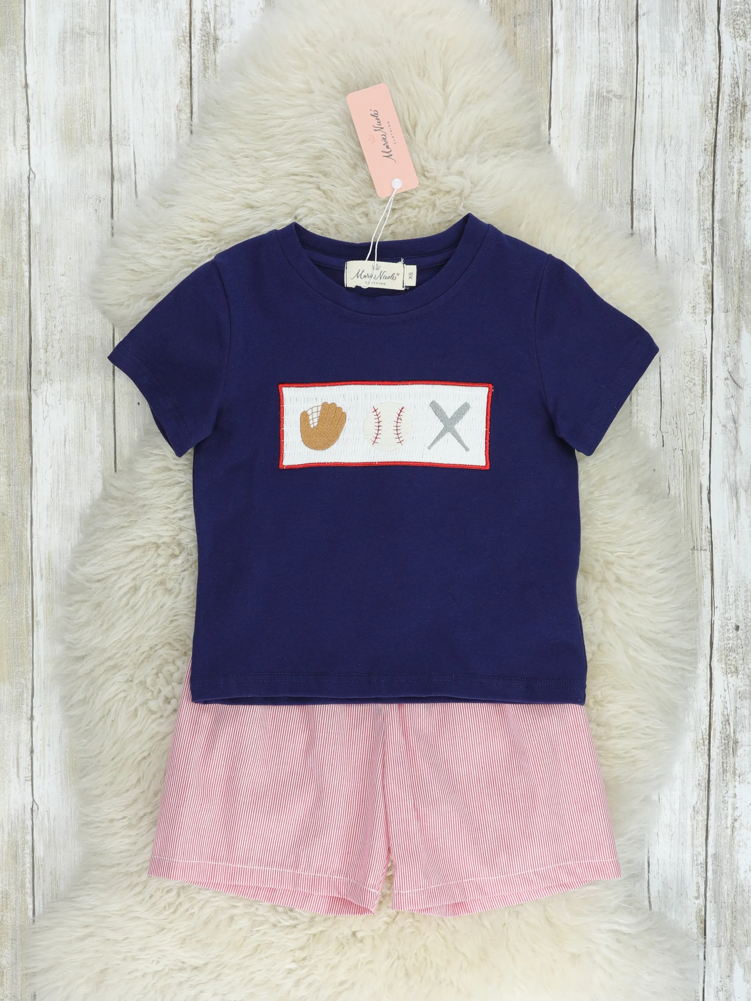 Baseball Smocked Outfit