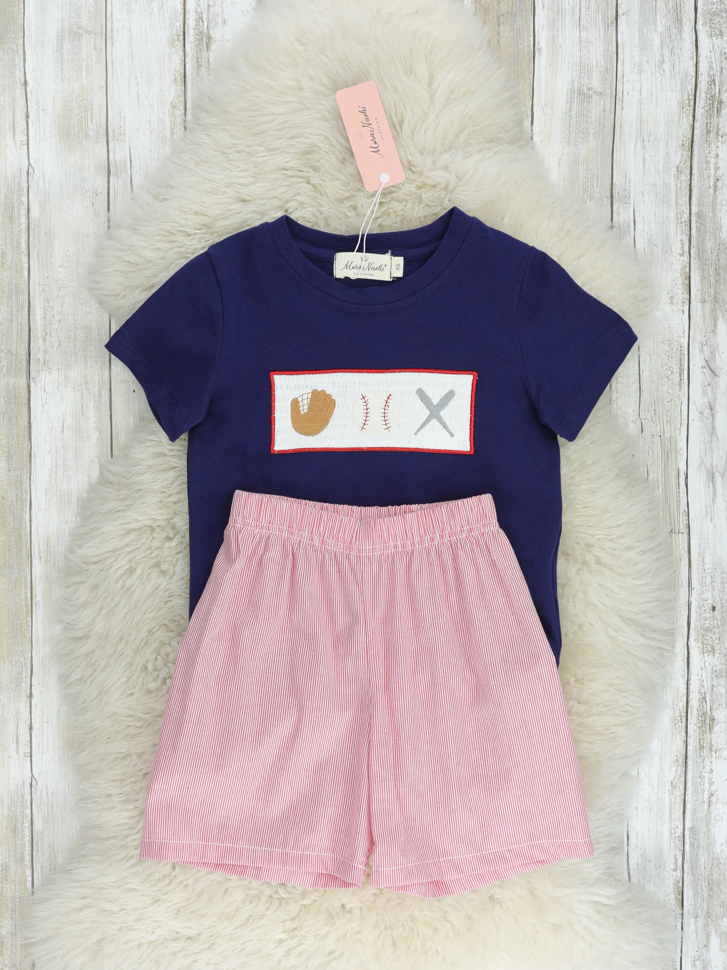 Baseball Smocked Outfit