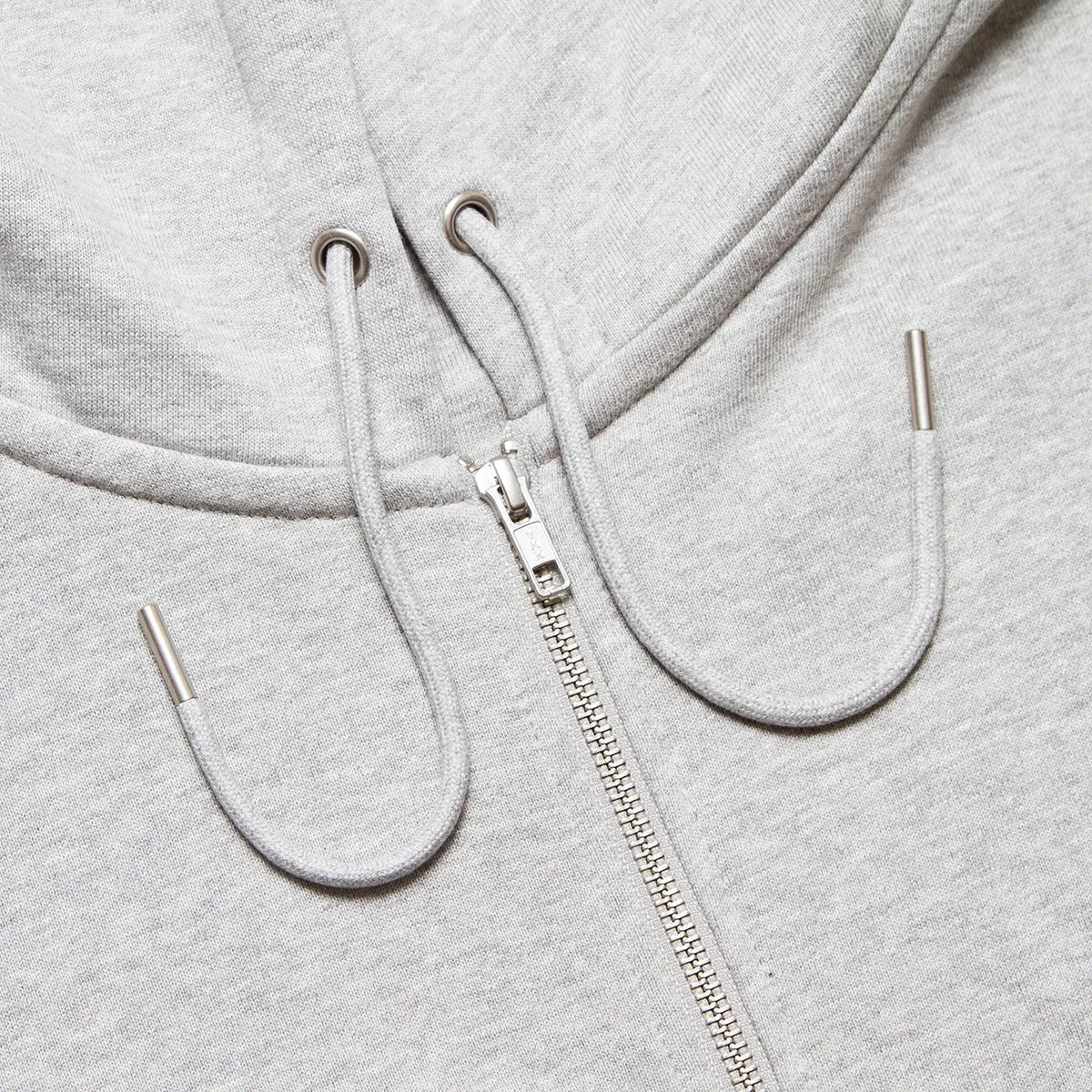 BB Smiley Crest - Zipped Hood - Grey