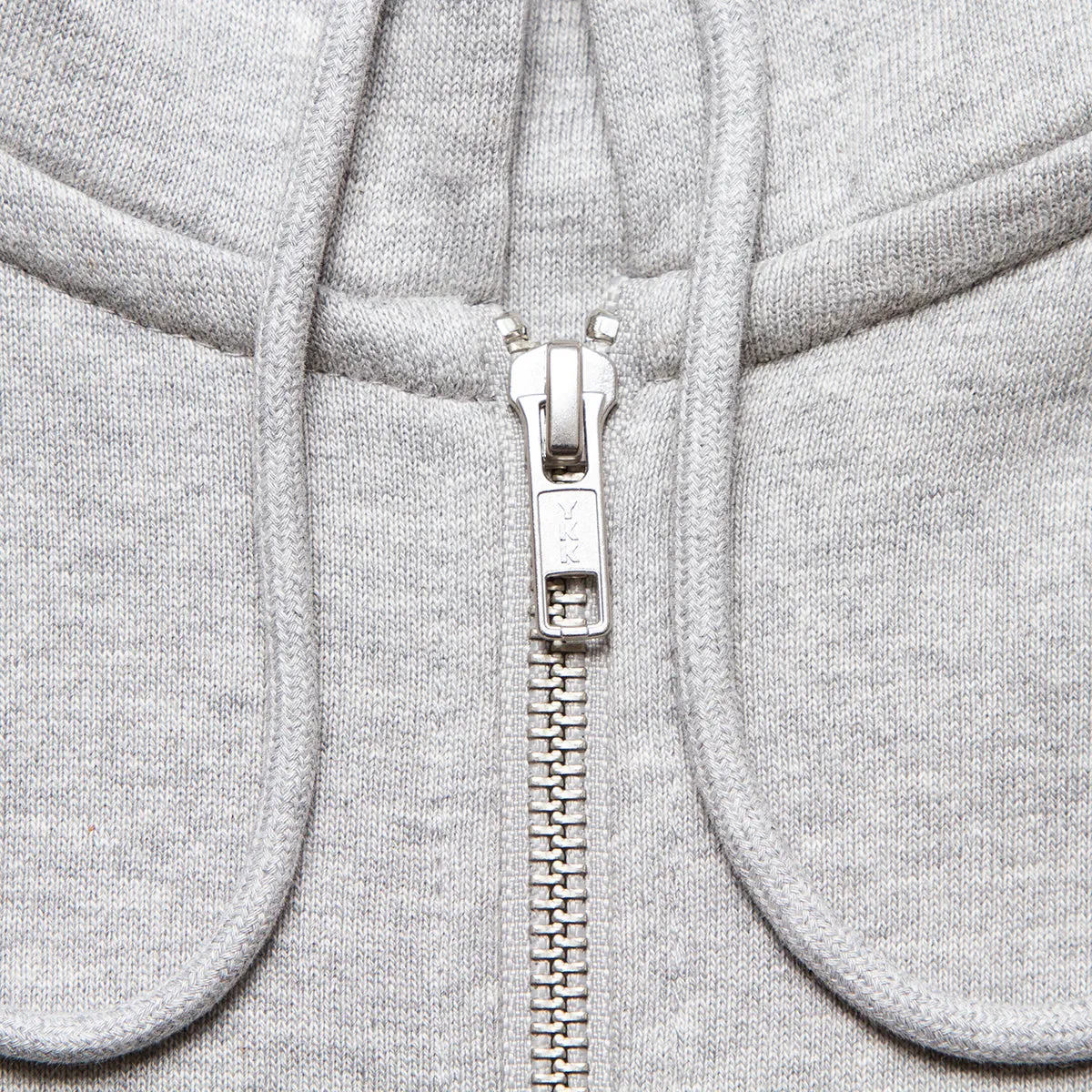 BB Smiley Crest - Zipped Hood - Grey