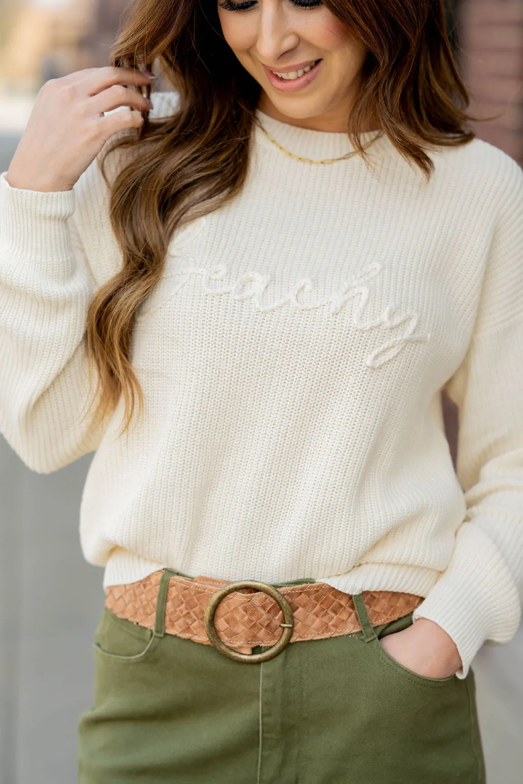 Beachy Stitched Sweater