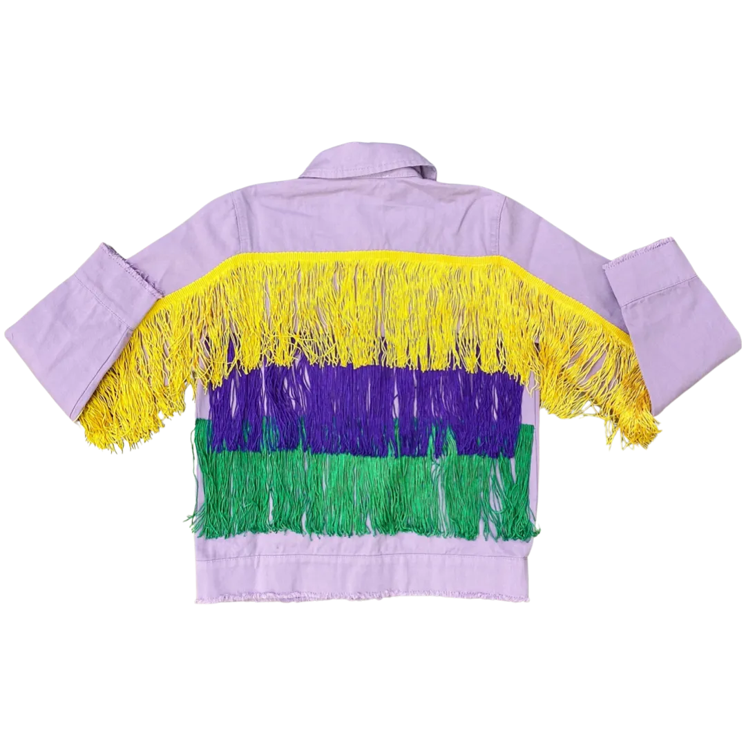 Belle Cher Fringe Jacket - Mardi Gras