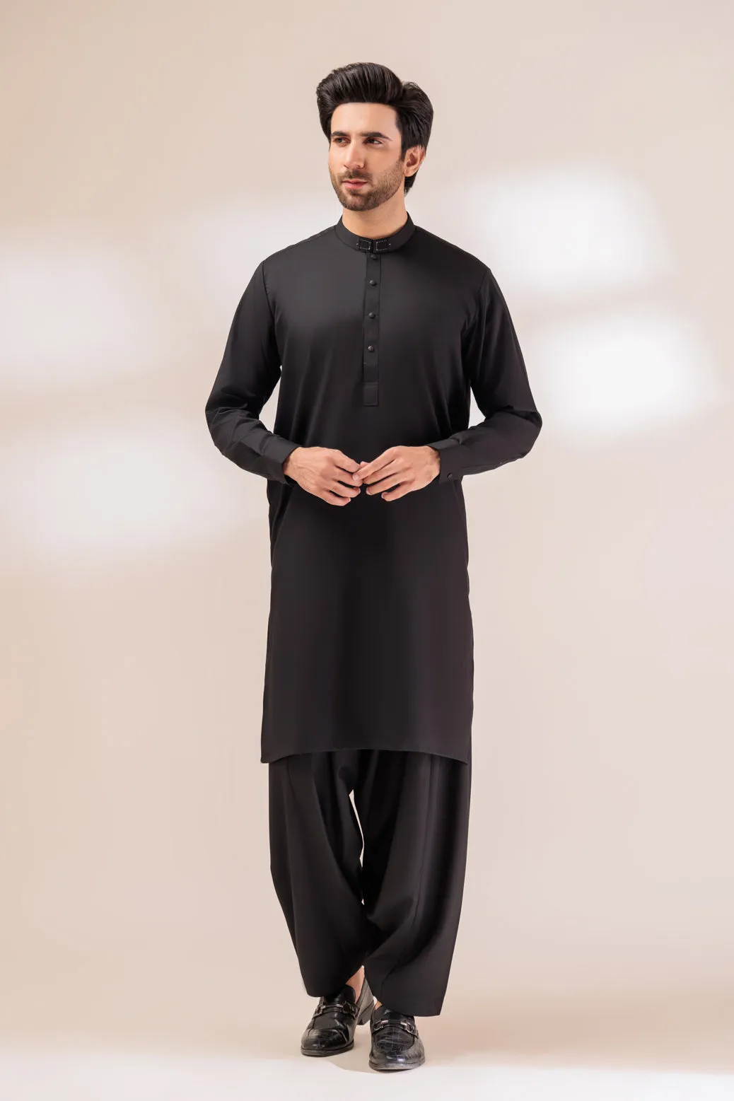 BLACK-BLENDED-SHALWAR SUIT - (GSBW23-032)