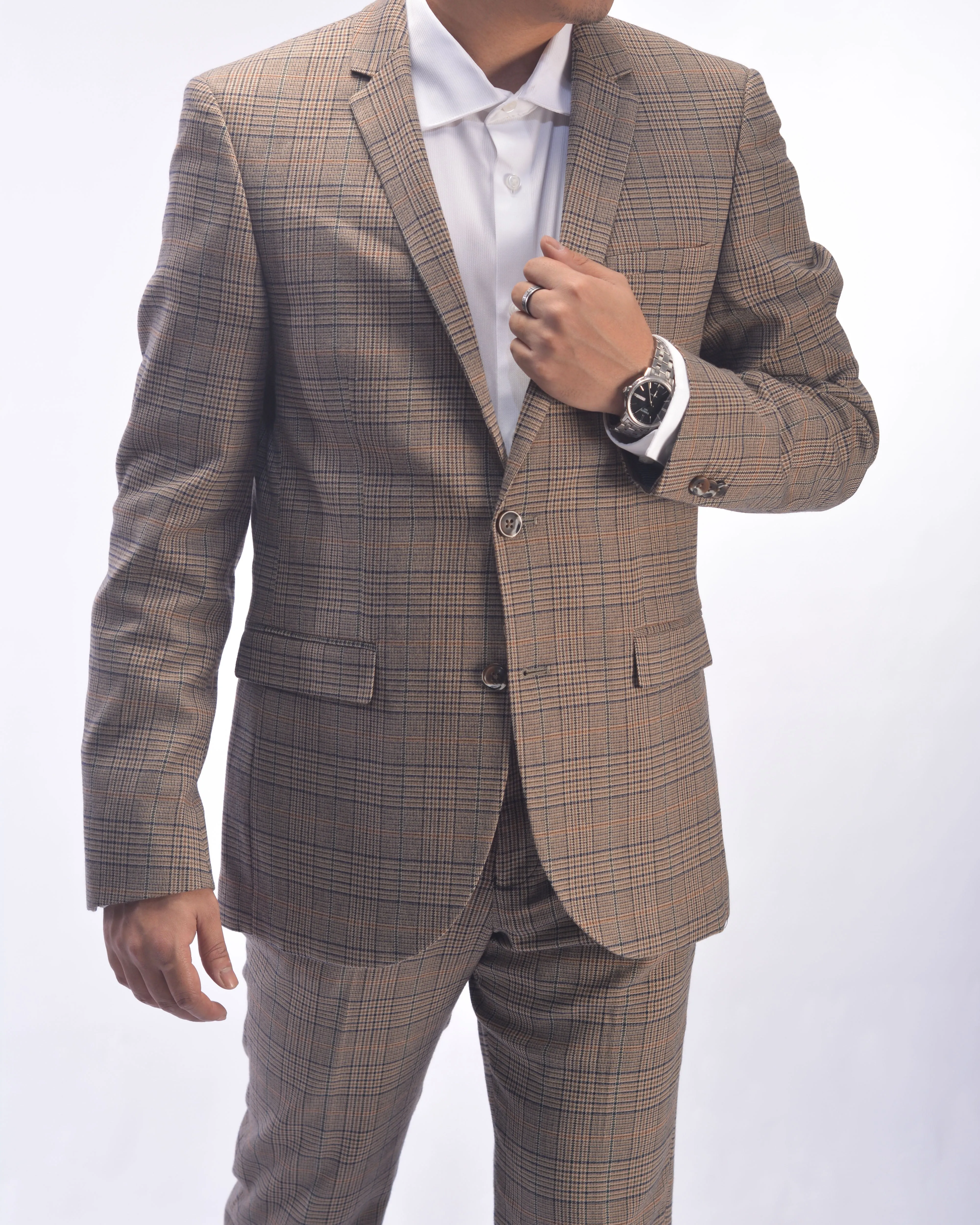 Blackberrys 2 Pcs Suits In Brown Check