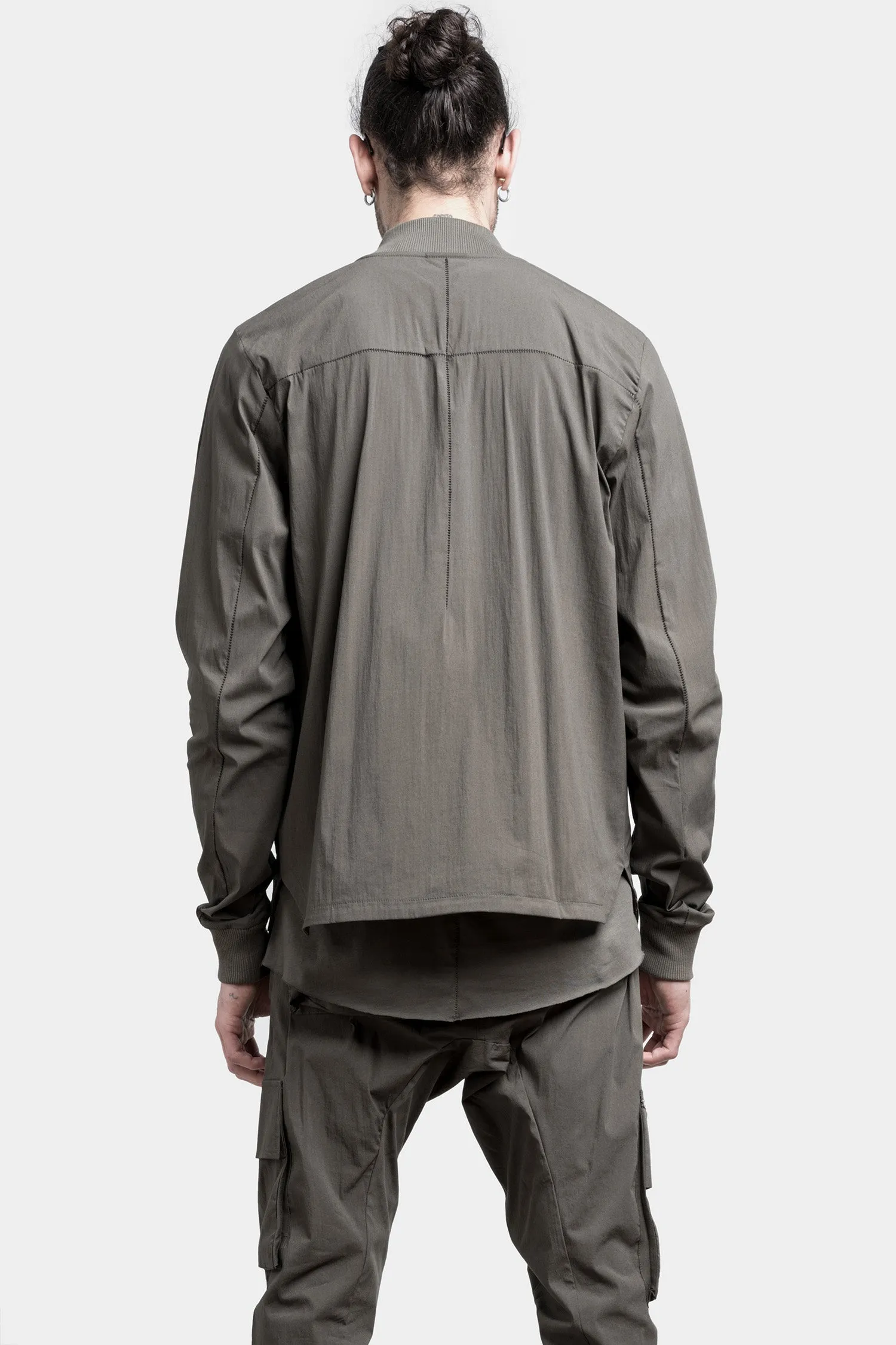 Bomber shirt jacket, Ivy green