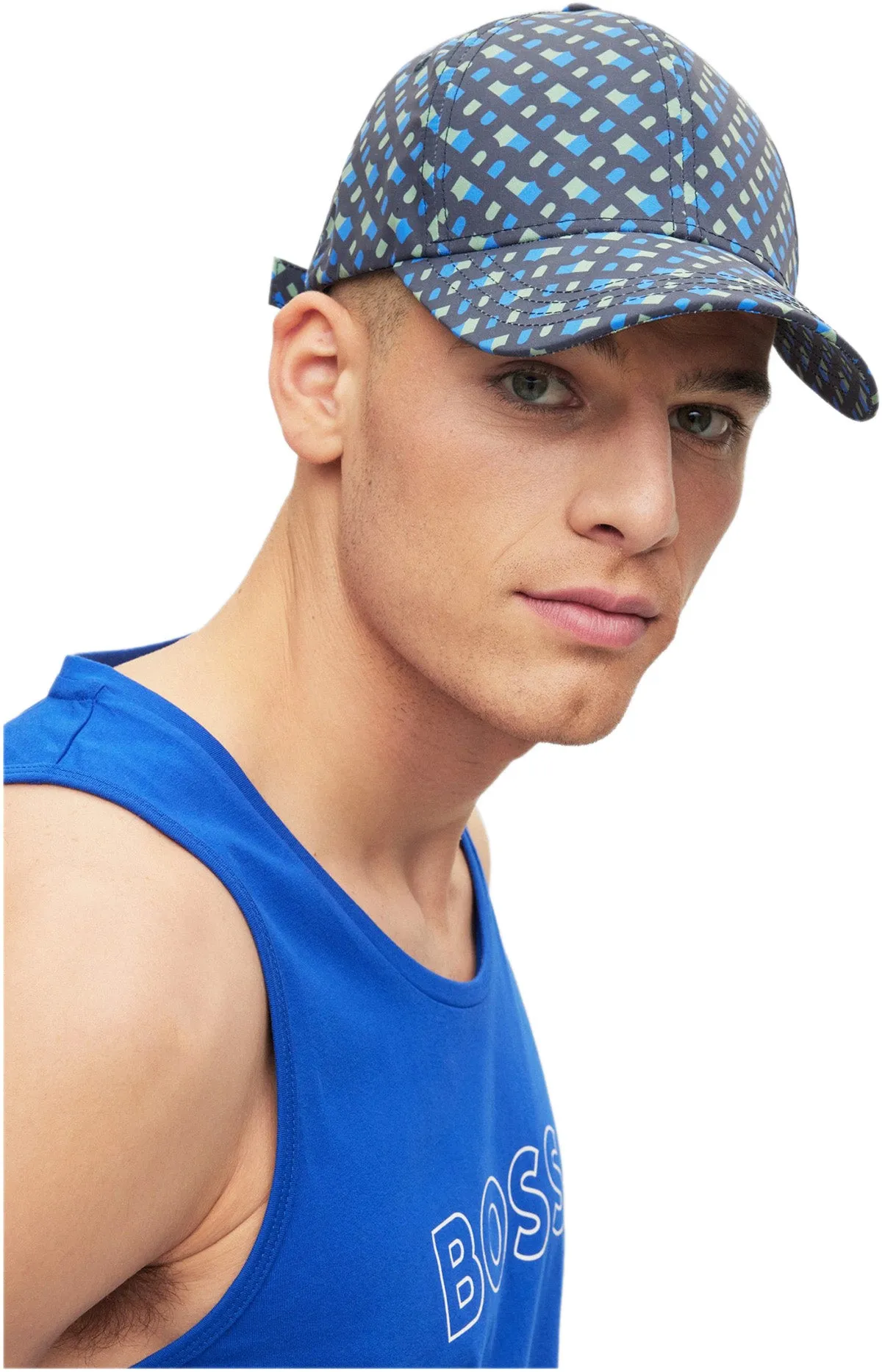 Boss Zed P Cap In Blue Multi Logo