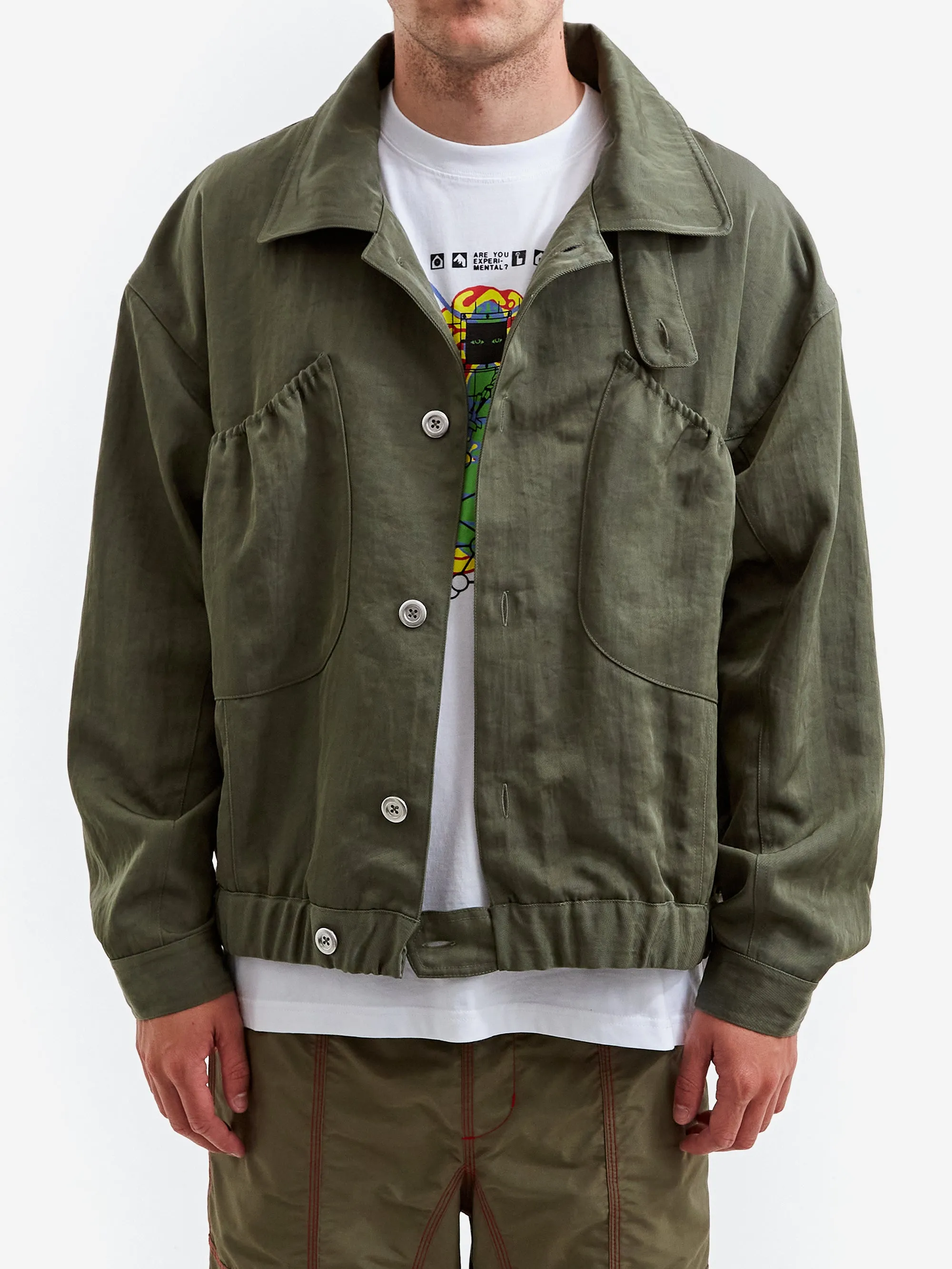 Brain Dead Titan Bomber Jacket - Sage