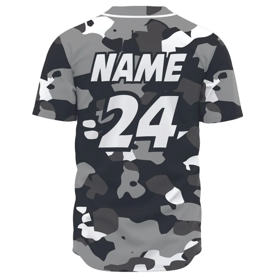 Camo SS Youth Baseball Jersey