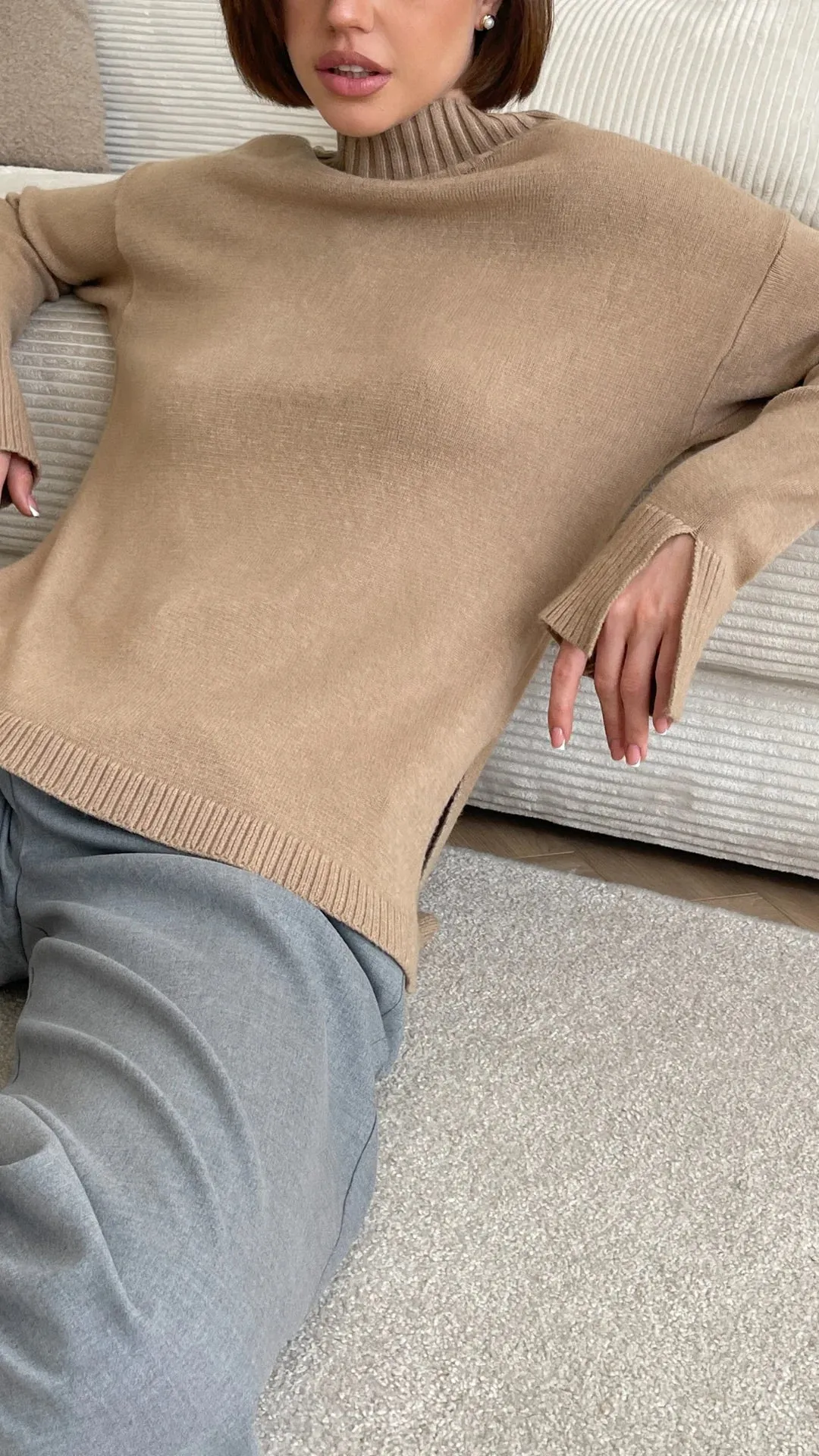 CHARLI MONA SWEATER IN CAMEL