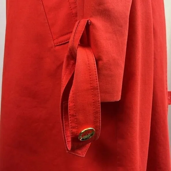 Coach Red DoubleBreasted Trench Coat