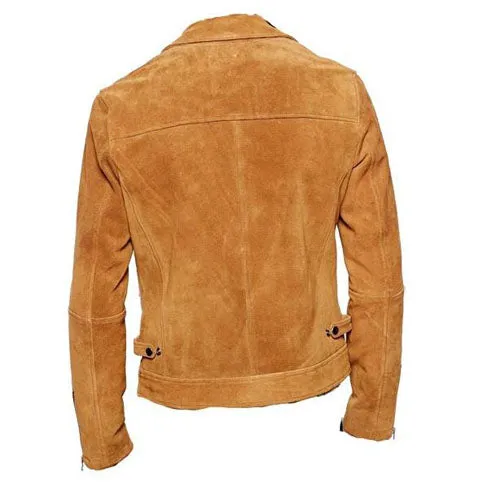 Collared Suede leather jacket