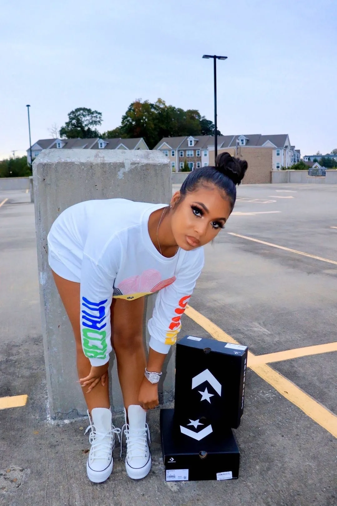 Colorful Crewneck (White)