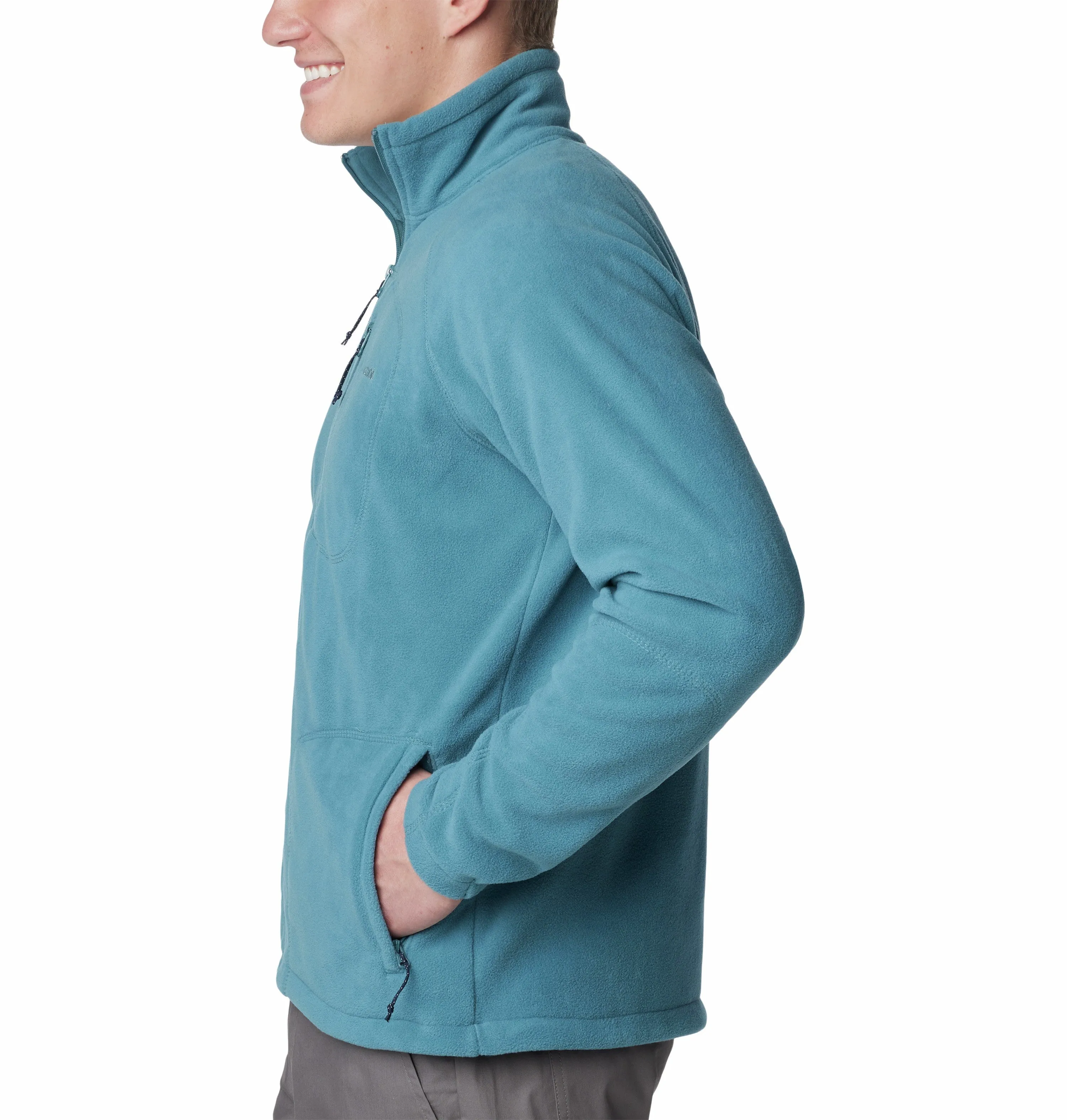 Columbia Mens Fast Trek II Full Zip Regular Fit Fleece-CLOUD