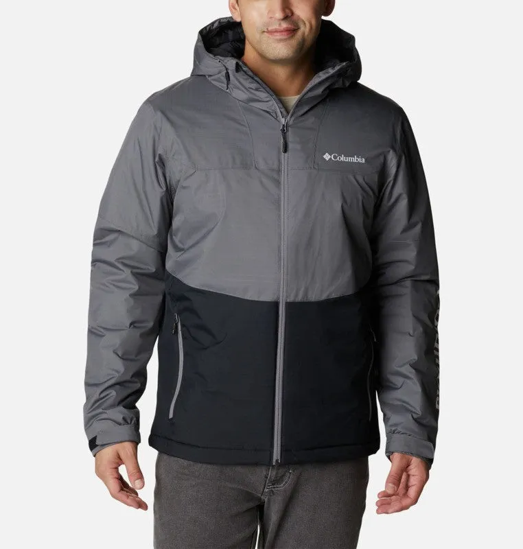 Columbia Mens Point Park Insulated Waterproof Jacket-GREY