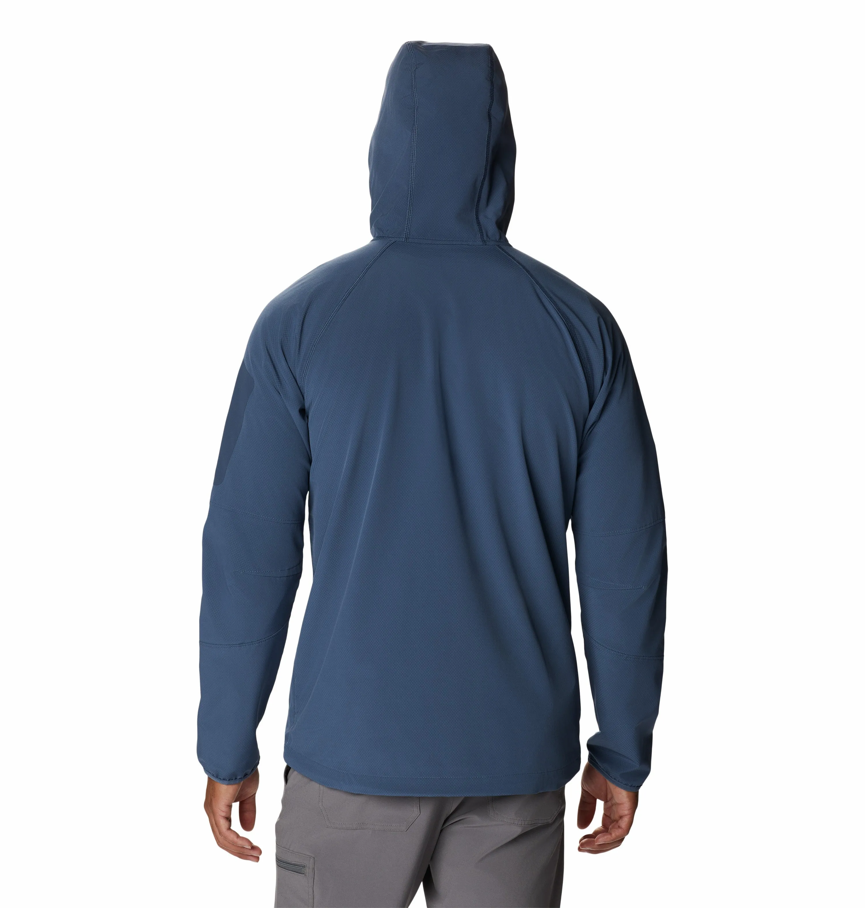 Columbia Mens Tall Heights Water Resistant Lightweight Hooded Softehell Jacket-BLUE