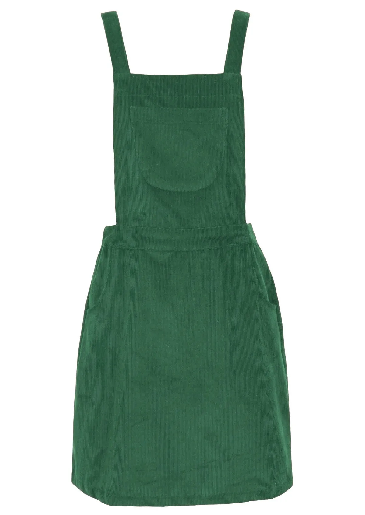 Corduroy Pinafore Hunter Green