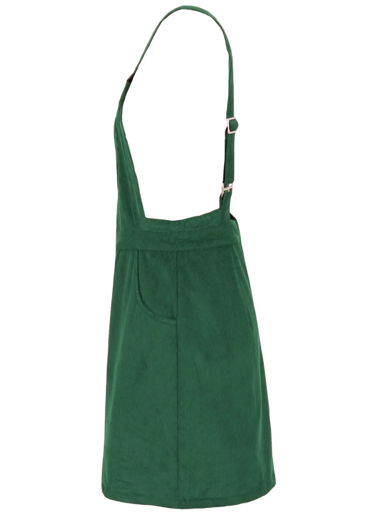 Corduroy Pinafore Hunter Green