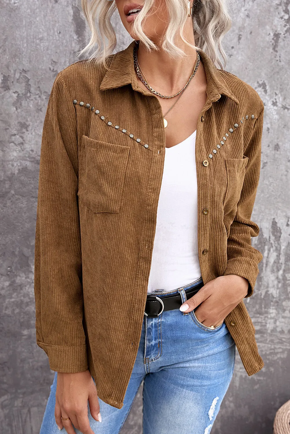 Corduroy Shirt Coat