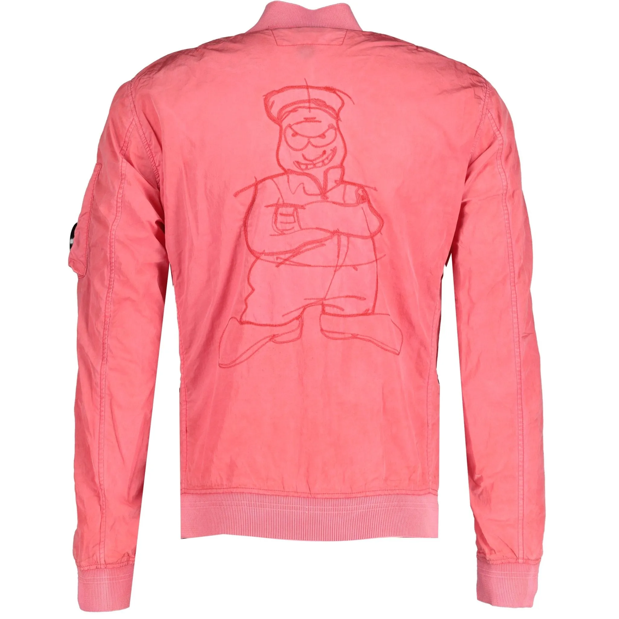 CP COMPANY Chrome Nycra Bomber Jacket Coral Pink