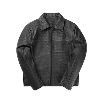 Daily Paper Silence Monogram Leather Jacket - Black