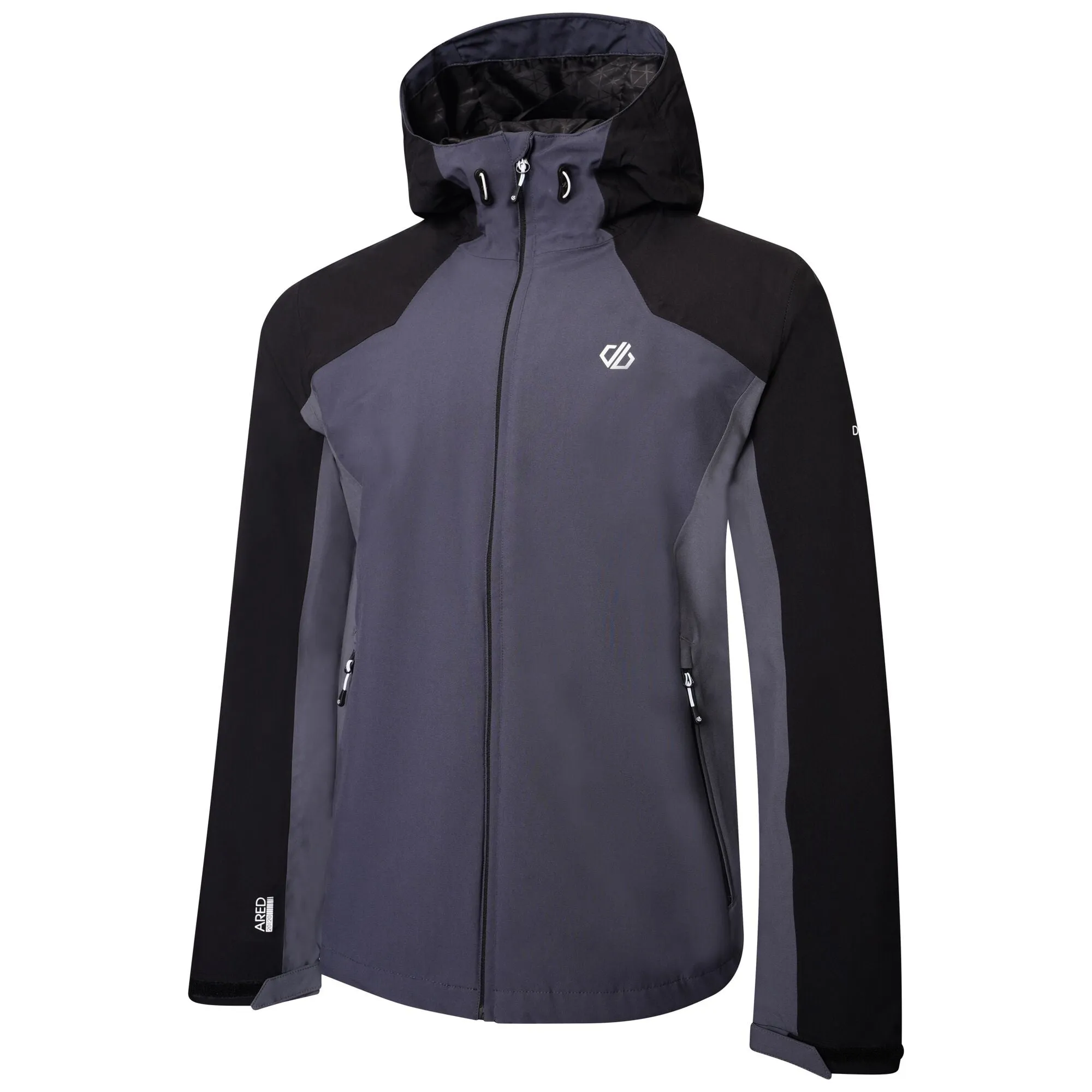 Dare2B Ladies Compete Waterproof Jacket -BLACK/GREY