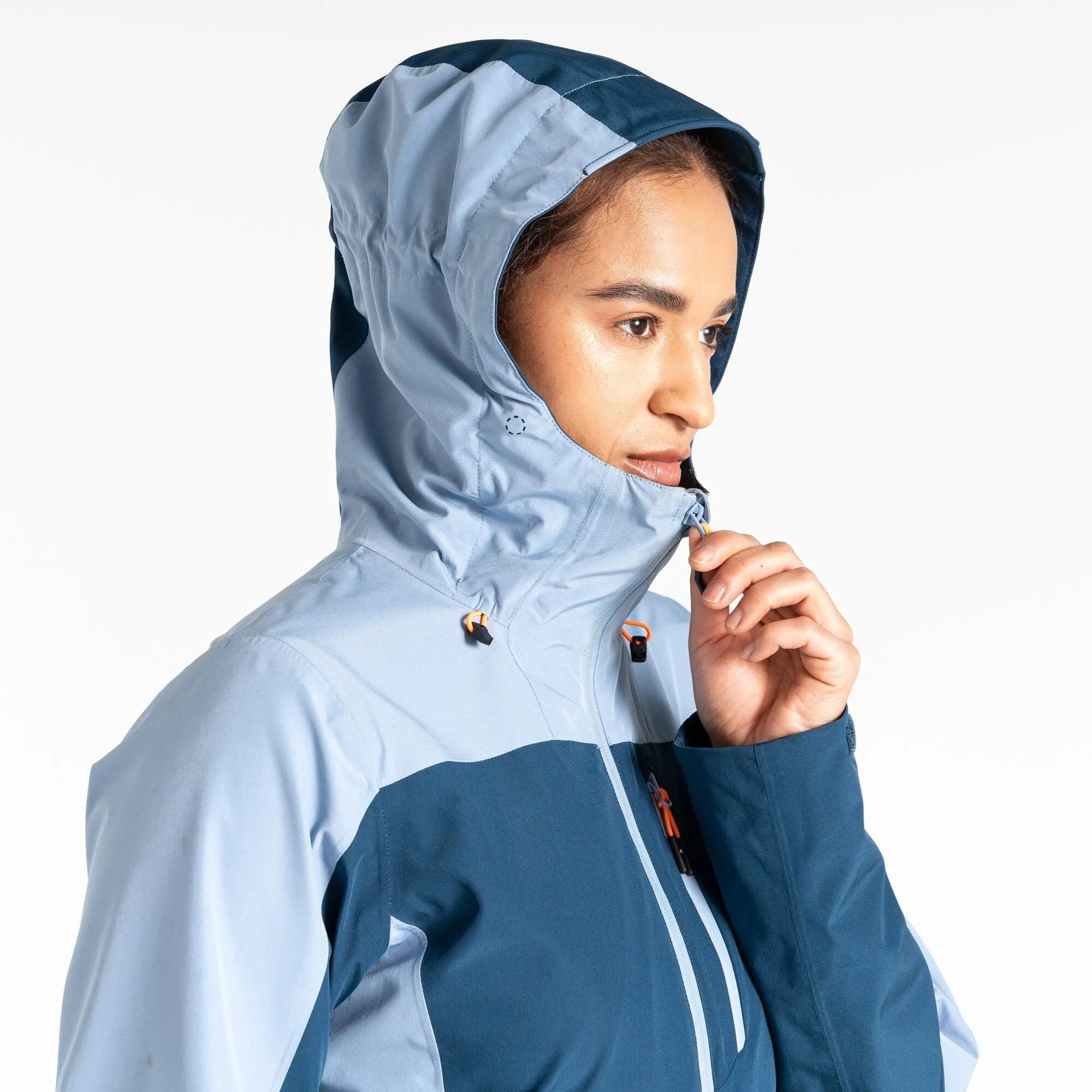 Dare2b Ladies Mountain Series Torrek Waterproof Breathable Jacket-DENIM BLUE