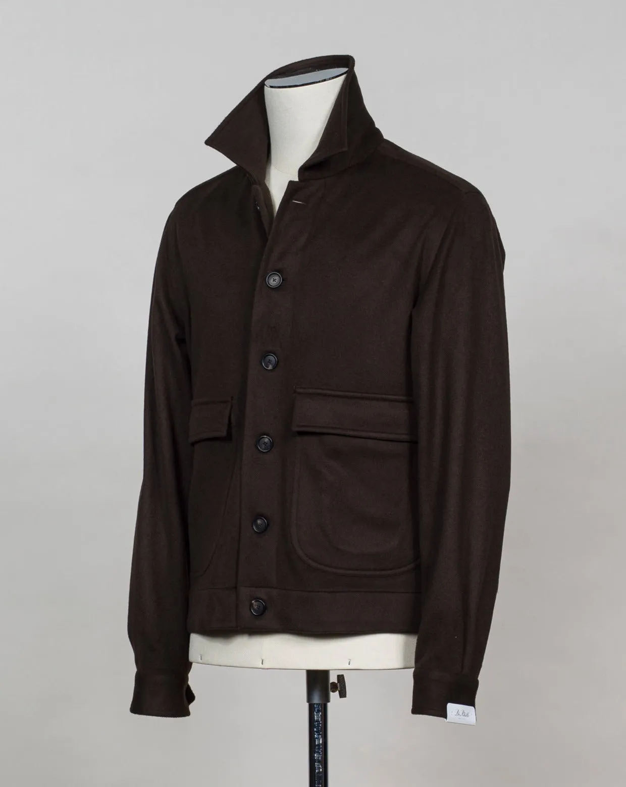 De Petrillo Wool & Cashmere Bomber / Dark Brown