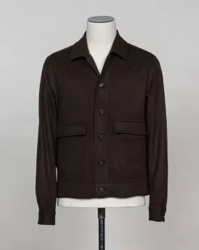 De Petrillo Wool & Cashmere Bomber / Dark Brown