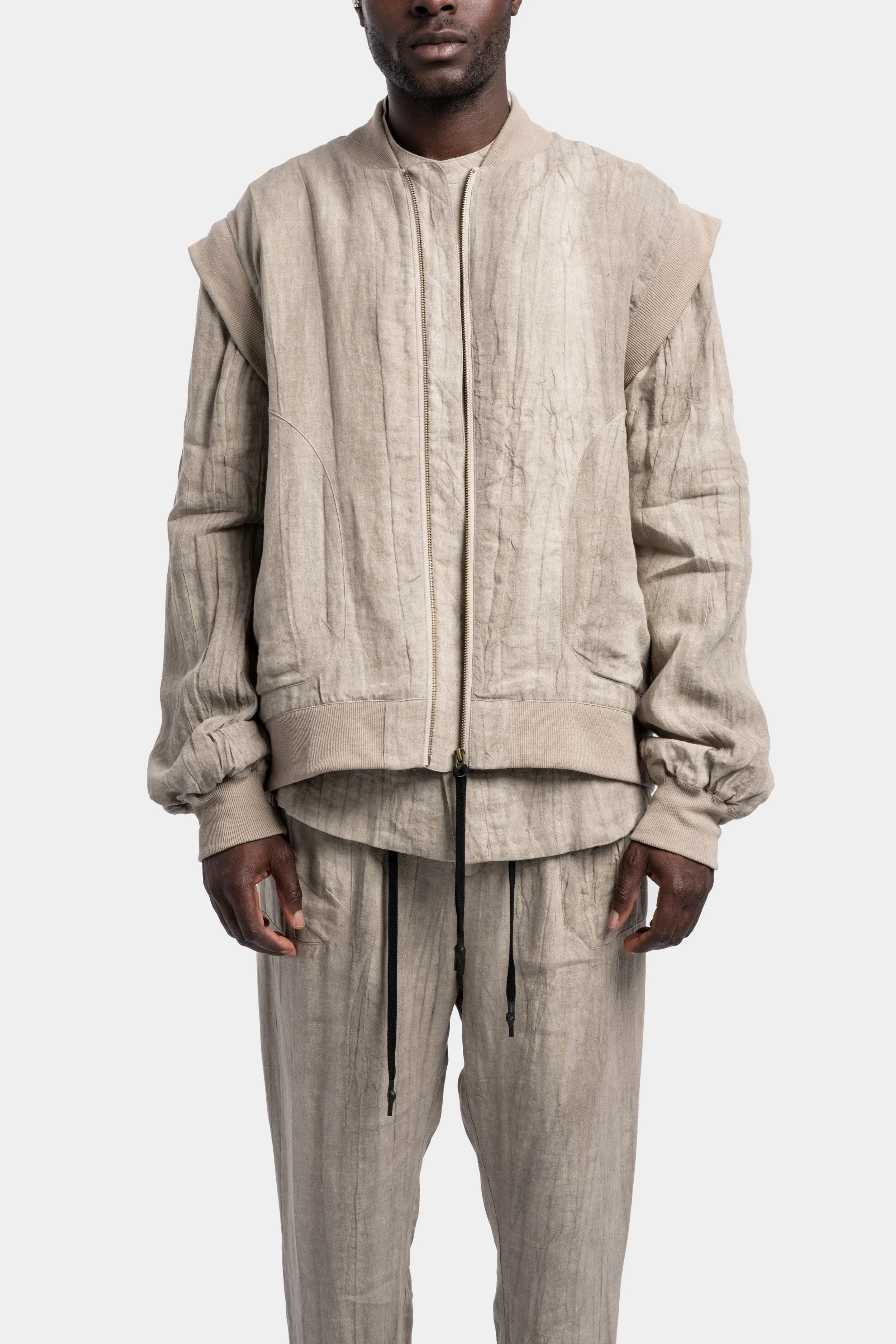 Decem linen bomber jacket