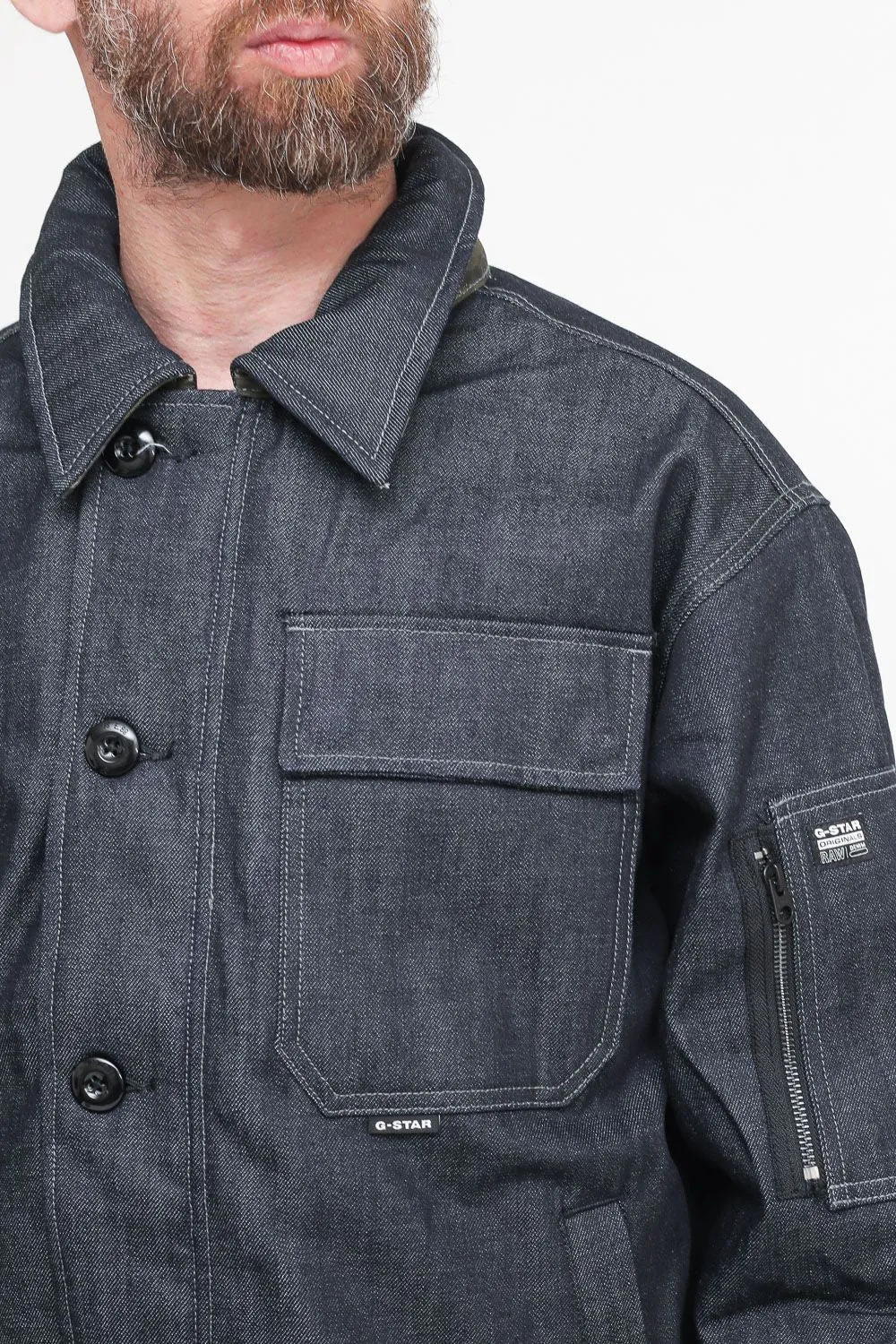 Deck Padded Denim Jacket - Raw Denim