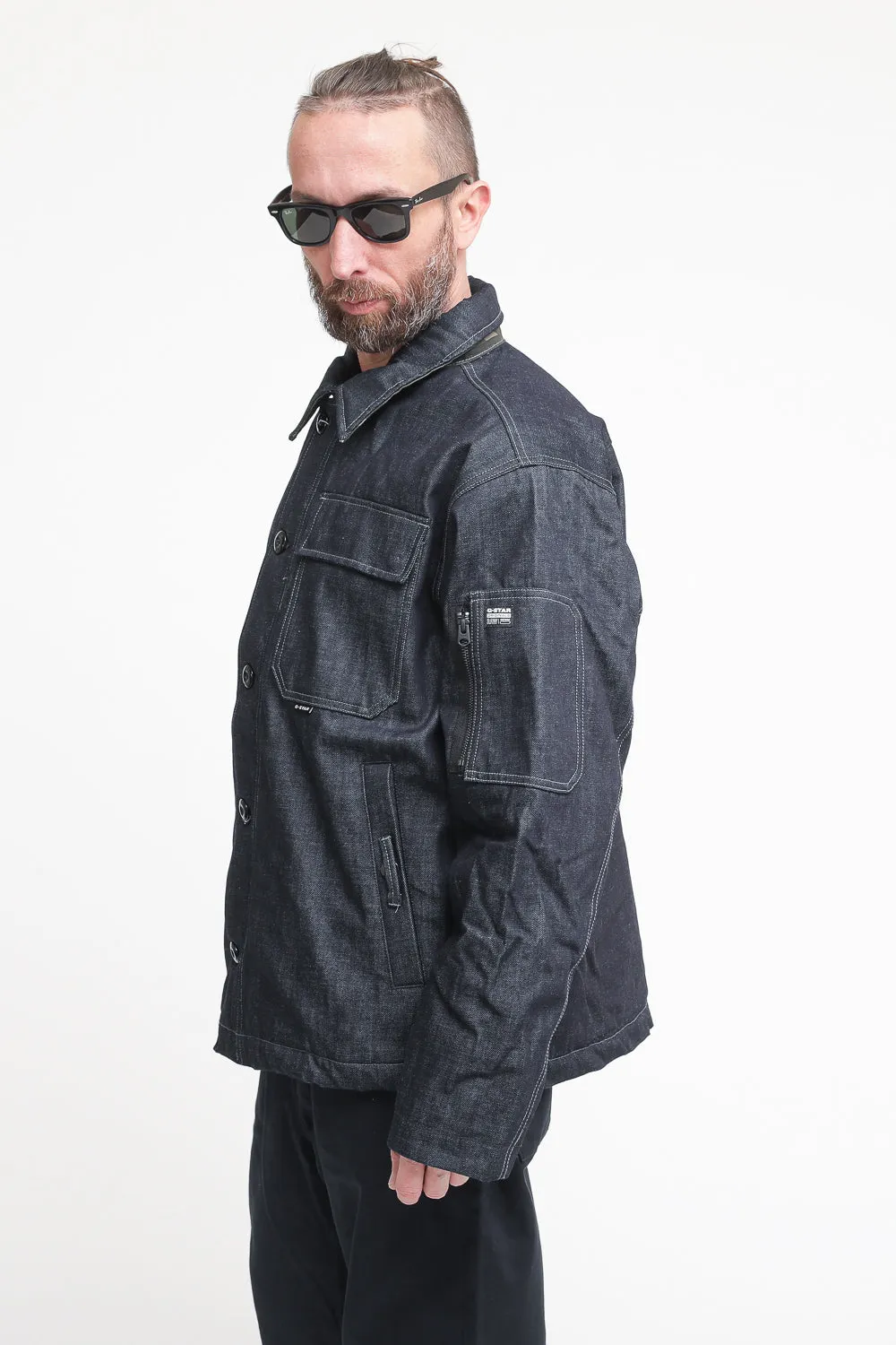 Deck Padded Denim Jacket - Raw Denim