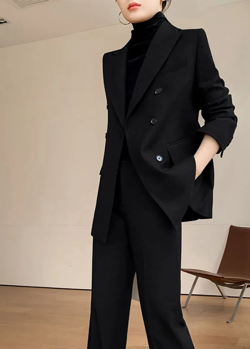 Double-breasted Blazer Pantsuit Set