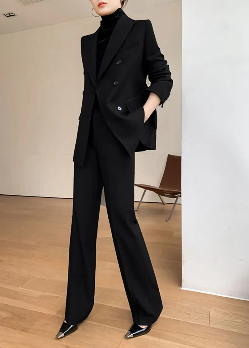 Double-breasted Blazer Pantsuit Set