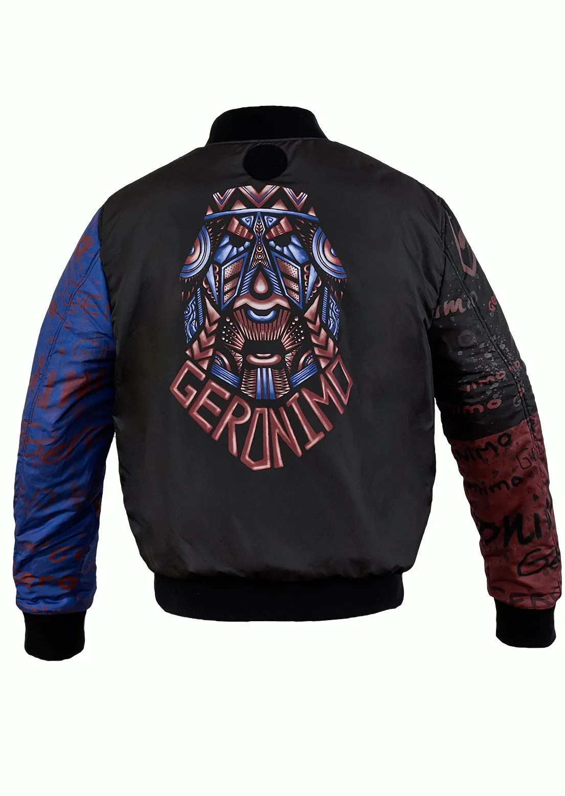 DOUBLE FACE BOMBER JACKET  BLACK INDIAN