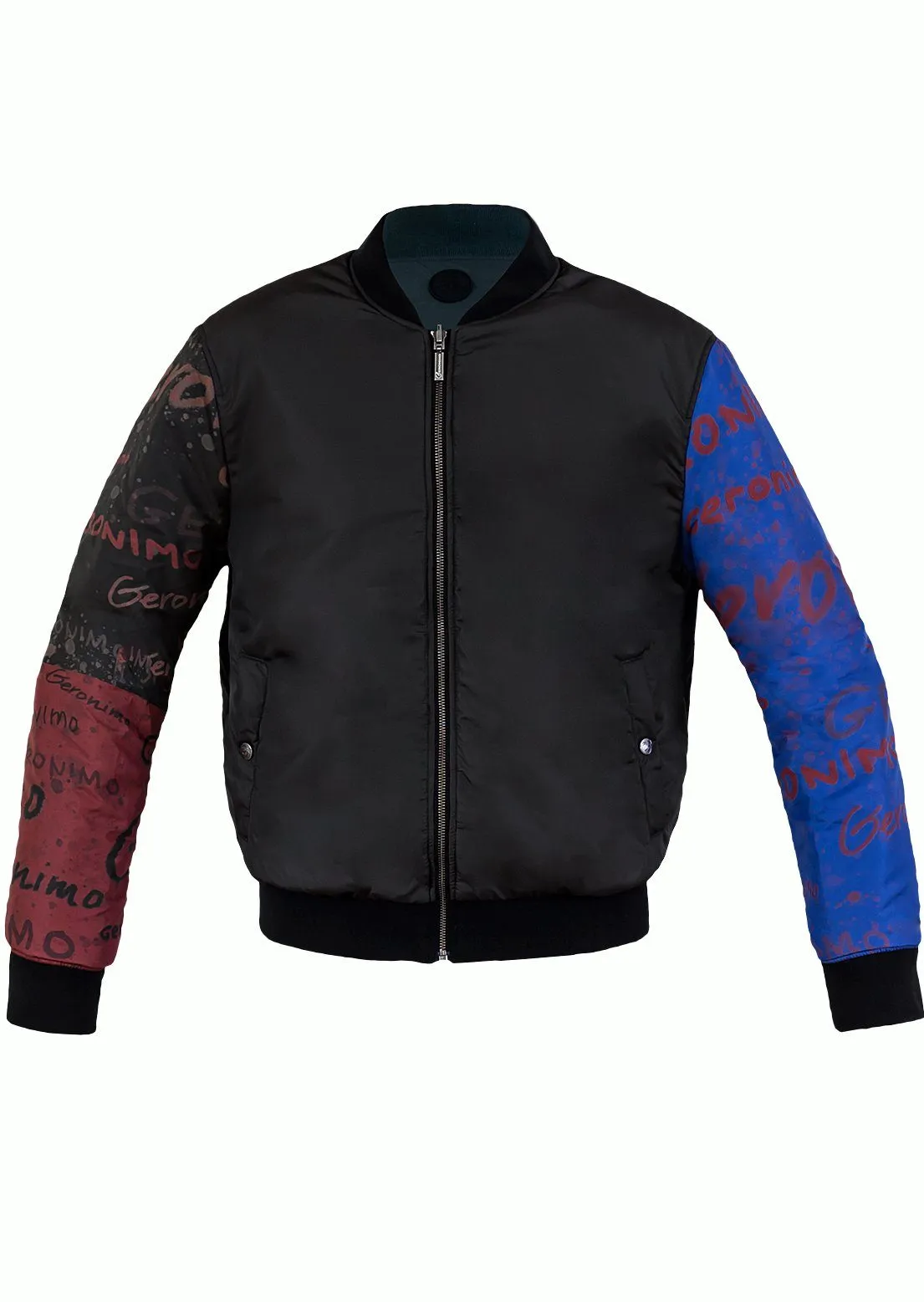 DOUBLE FACE BOMBER JACKET  BLACK INDIAN